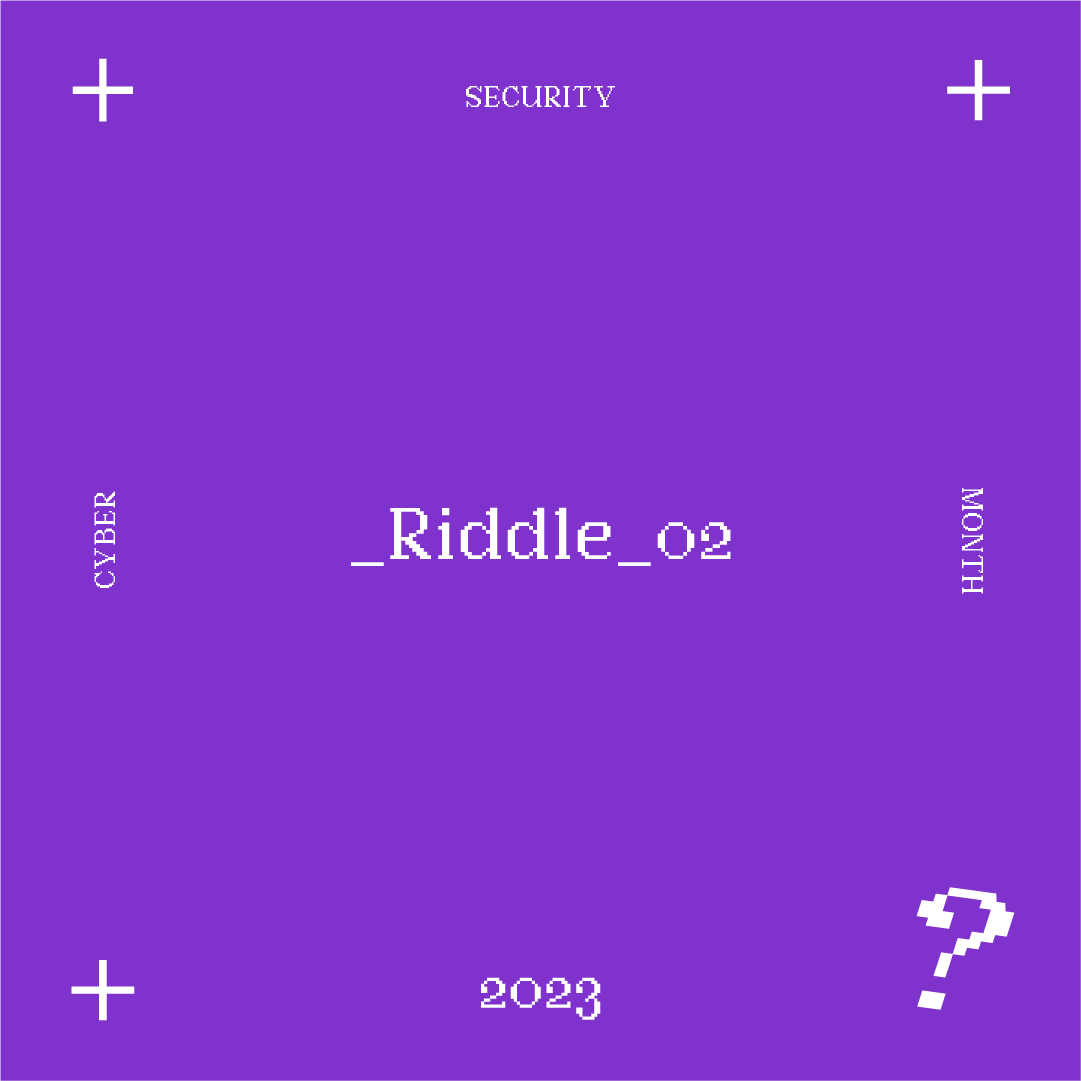 ResourceDesk's tweet photo. Starting the week with a new riddle! 🧩

Let’s see how good you are with this one 👀

Can you guess? 🤔 Tell us in the comments 👇

#CybersecurityMonth https://t.co/vsLCVjwwsJ