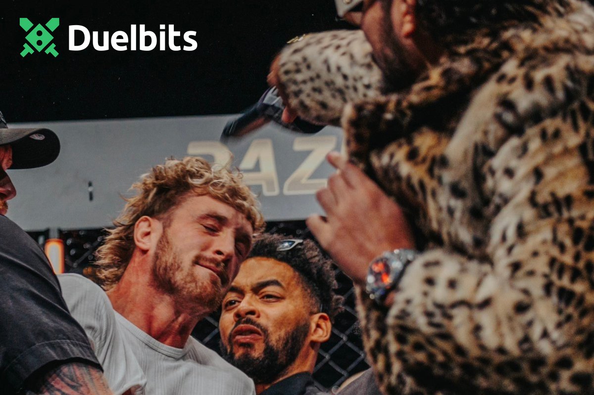 Duelbits's tweet image. Dillon Danis hit Logan Paul so hard, he forgot about the weight limit 😂