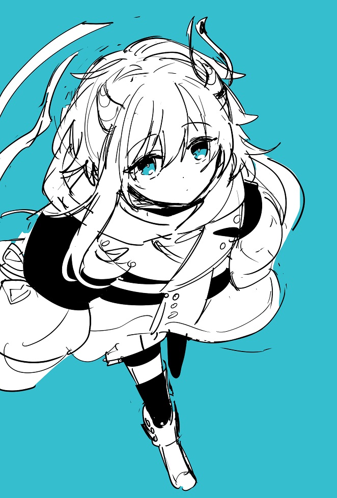 「アオ落書き」|十屋つぐみのイラスト