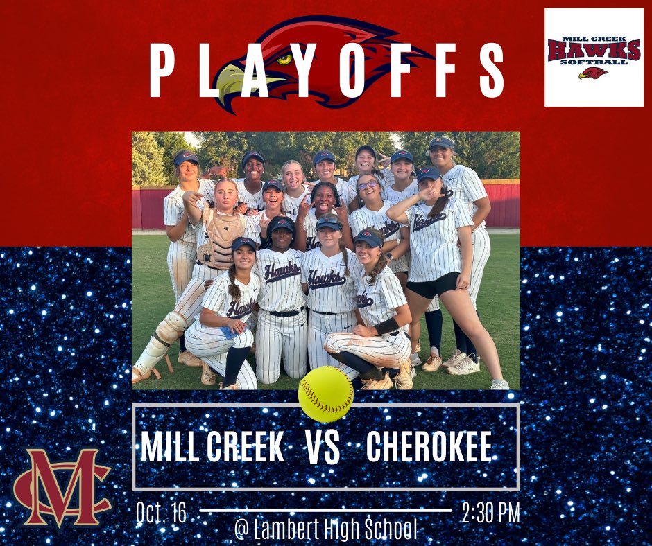 HawksSB's tweet photo. Your Lady Hawks have advanced to playoffs.  

Come show your support!
🆚 Cherokee
⏰ 2:30 PM
📍 Lambert High School

Game to follow at 5 OR 7:30

https://t.co/NFY6fgFpVV https://t.co/70ybjHqG4y
