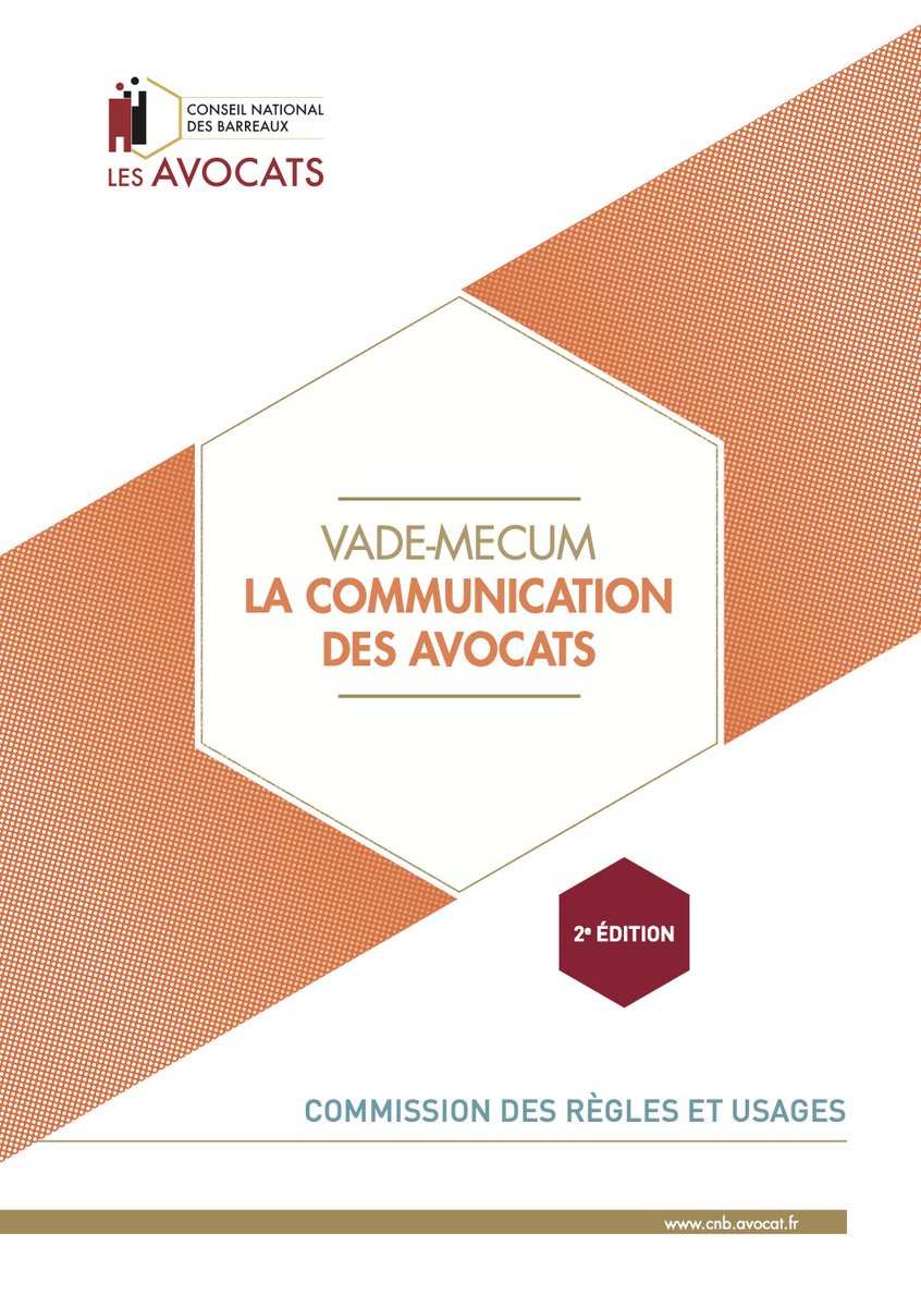 Vous l'attendiez avec impatience : le vademecum sur la #communication des avocats va être actualisé !  

Voté ce jour en #AGCNB, bientôt publié en PDF📔