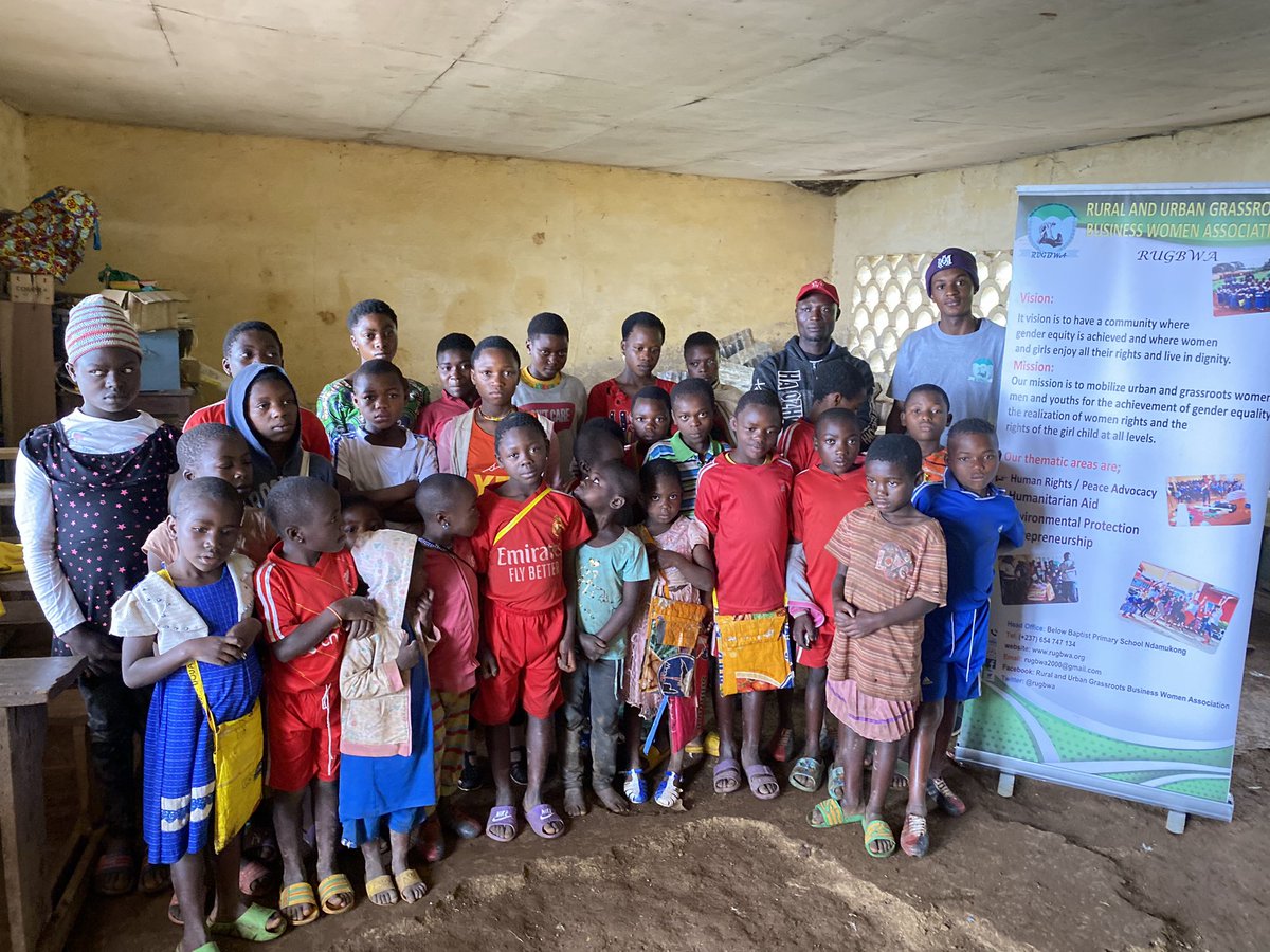 Proud to share that RUGBWA supported 86 girls' education by paying their school fees in Wabane - Lebialem division, SWR of Cameroon. Let's empower the girl child and fight GBV together! 
#GirlsEducation
#GenderEquality
<a href="/unicefcameroon/">UNICEF Cameroon</a> <a href="/UN_Women/">UN Women</a> <a href="/MenengageC/">MenEngage Cameroon</a> <a href="/MenEngageAfrica/">MenEngage Africa</a>