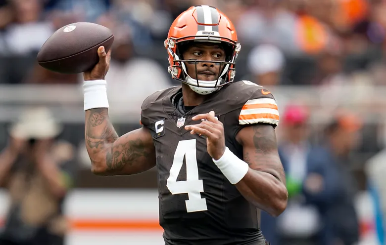 PK6Sports's tweet photo. Cleveland Bust? 
Deshaun Watson received a fully guaranteed 5 year 230 million dollar contract prior to the 2022 season. Due to his off the field issues he served an 11 game suspension last year. 
It is reported that he will miss his second game in a row, due to a shoulder injury, when the Browns play the 49ers on Sunday. Watson is ranked 19th based on QBR among all NFL quarterbacks.  He currently has the seventh highest salary among quarterbacks in the NFL.  After Sunday he will have missed 13 out of 22 games due to suspension or injury since he signed with the Browns. The Browns certainly deserved better.
 Is it time to admit that the organization made a mistake? Watson is an overpaid under achieving athlete with highly questionable character.  He's not Johnny Manziel yet, but he's trending in that direction