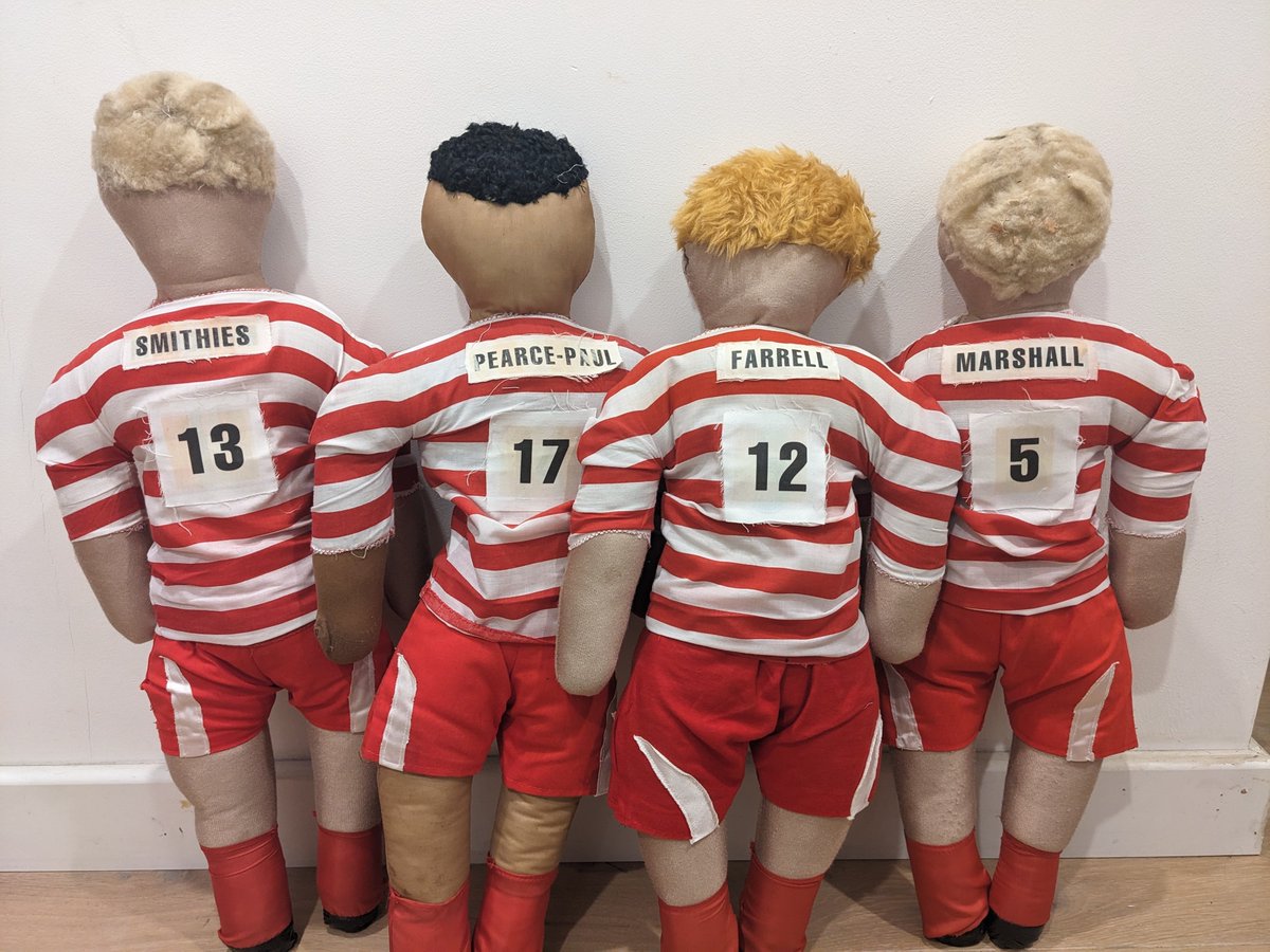 Wigan_Pie's tweet photo. The Wigan dolls are ready for their next final! 😀 They've been coming to Wigan finals for well over 30 years now. A quick refresh with some new names and numbers and they're good to go!! 🍒⚪ @WiganWarriorsRL @SuperLeague @KaipearcePaul @morgan_smithies https://t.co/7wlf4BBD02