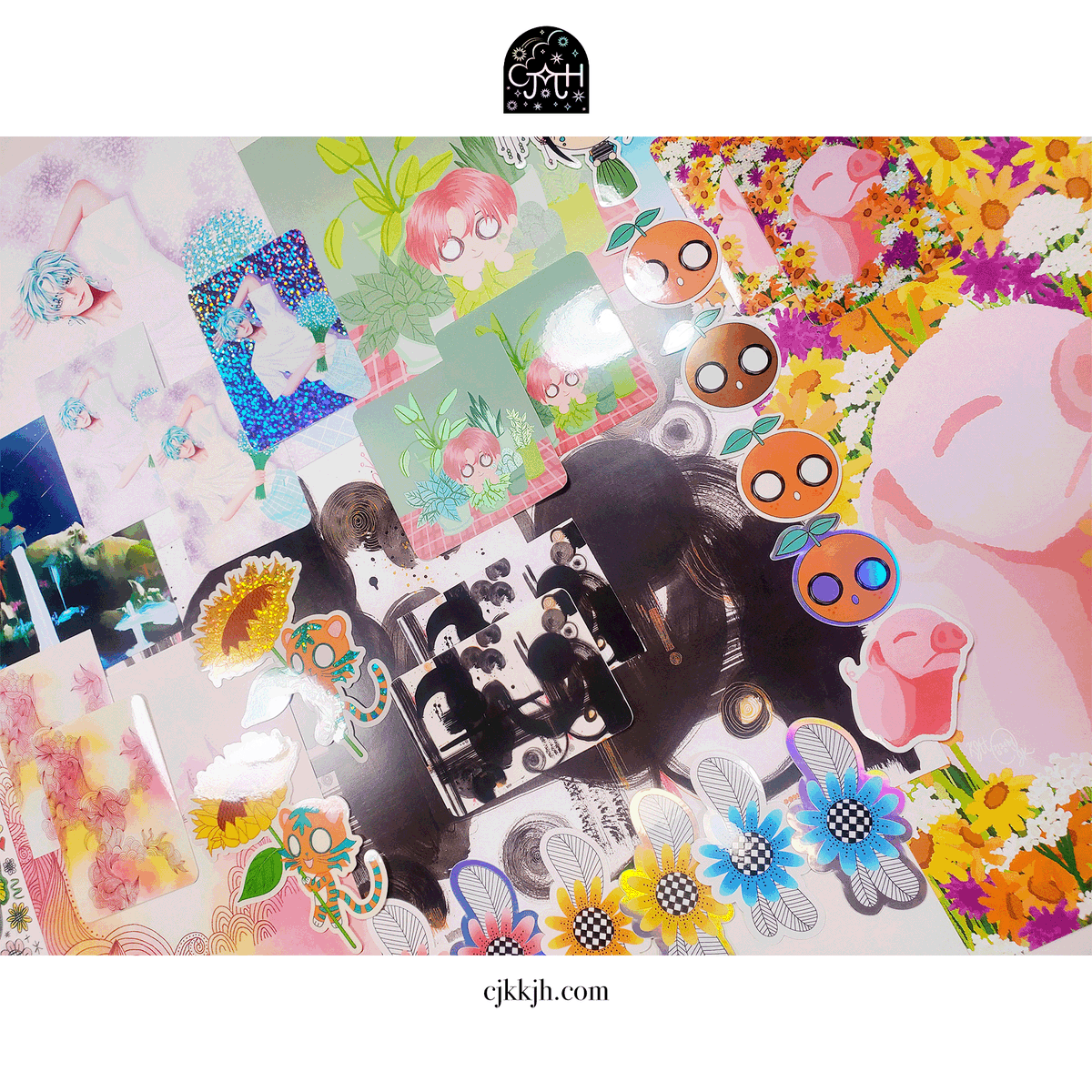 Which art is your favorite? Let me know! <33 You can get all of these on my website! Your support will be eternally appreciated. 💌

Shop 🔗: cjkkjh.com/home

#cjkkjh #cjkkjhart #selfemployeed #cute #stickershop #artprints #kawaii #colorfulart #smallbusiness #stationery