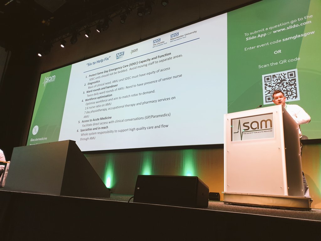 N_J_Edwards's tweet photo. From recognising some of the problems in #AIM to identifying the Urgent and Emergency Care Strategy for this winter to predicting the future through research, @acutemedicine organised a helpful lecture series emphasising #GIRFT &amp; more! #SixToHelpFix #ModelsOfCare
#SAMGlasgow https://t.co/dM1r9oANfT