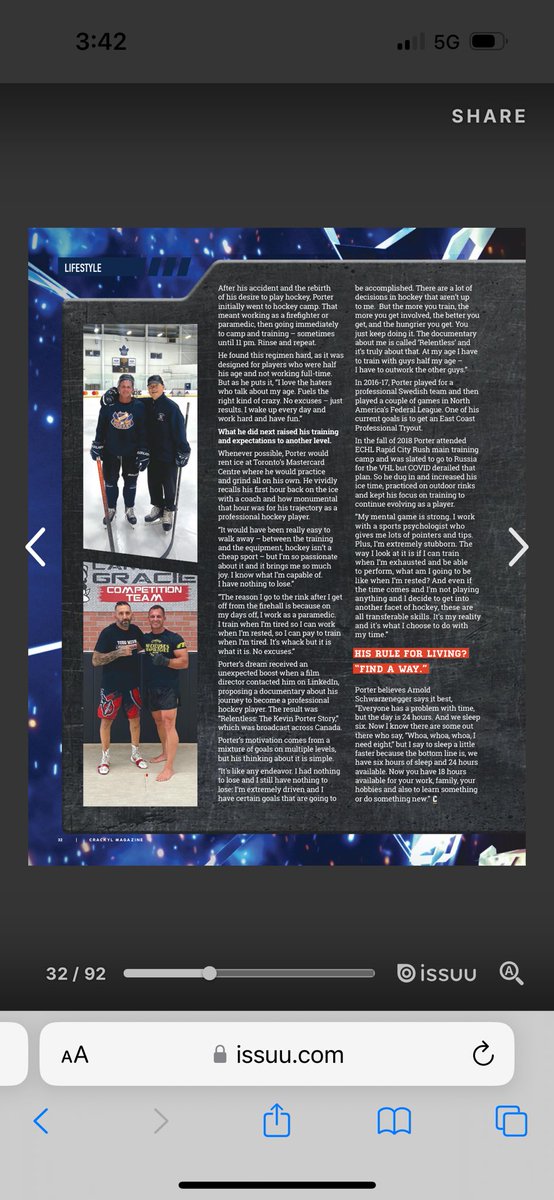 Honoured to be featured in the latest @CrackylM issue🚒🚑. Be safe and keep catching dreams. Thank you to my gang 🙏🏽 @ashleyporter_rn @EddieChoiHockey @vanessacrone @MattCareyHockey @toddmedinamma Kru Gerald Ching #hockey #freeagent #ufc #muaythai #HockeyTwitter #outwork #smash