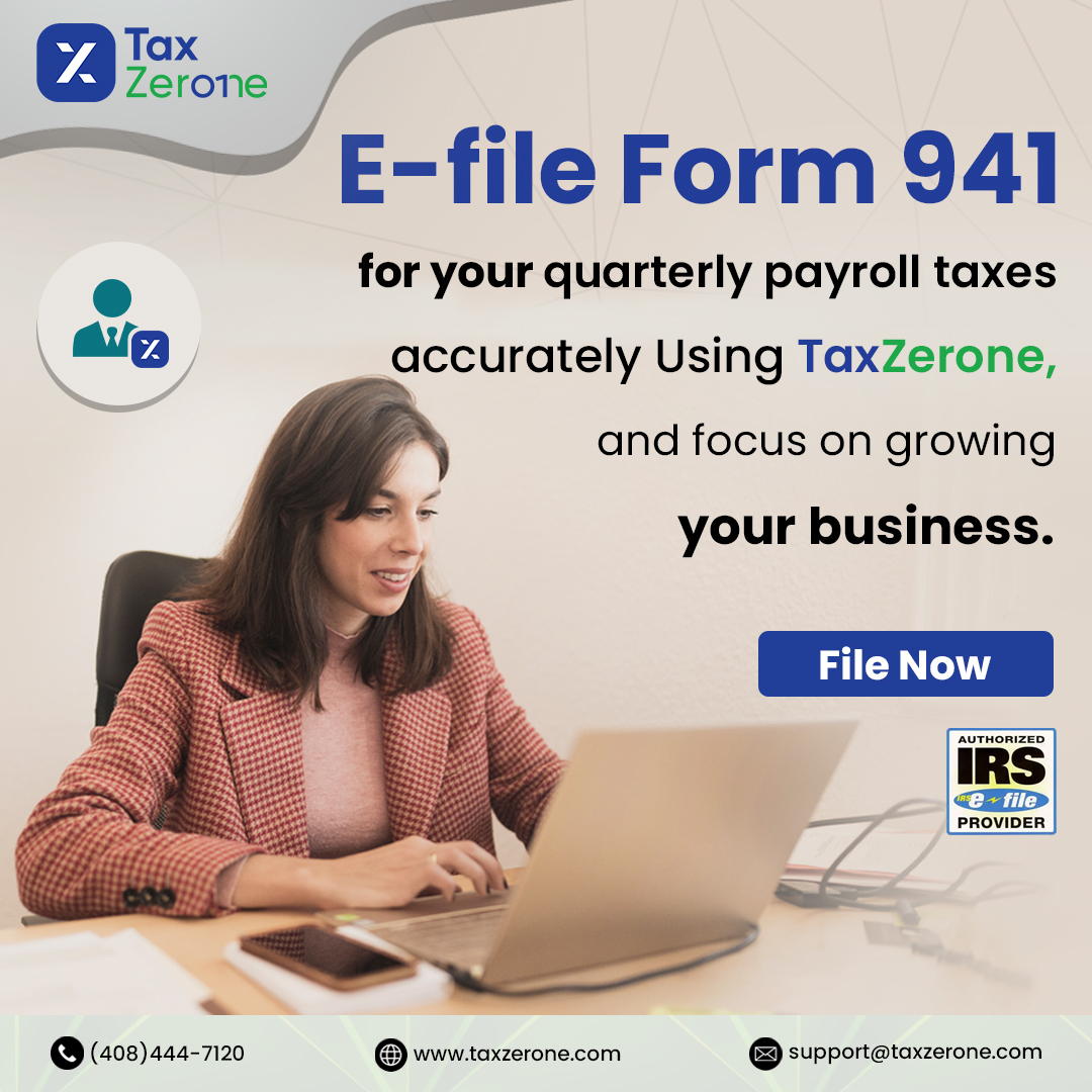 TaxZeroneUS's tweet photo. Maximize your business efficiency with TaxZerone. File your quarterly payroll taxes accurately and focus on what matters most – growing your business. Visit https://t.co/22XWrHyp0O today or reach us at 408-444-7120 or support@taxzerone.com
#taxzerone #form941 #irsform941 #941form https://t.co/WAYWFAkrky