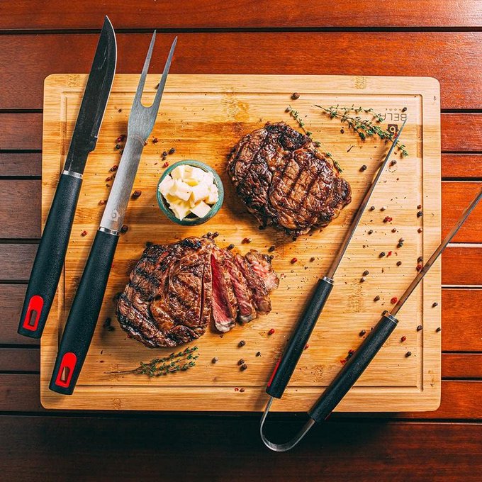 Kit Churrasco Bela Home 3 Peças (Preto)