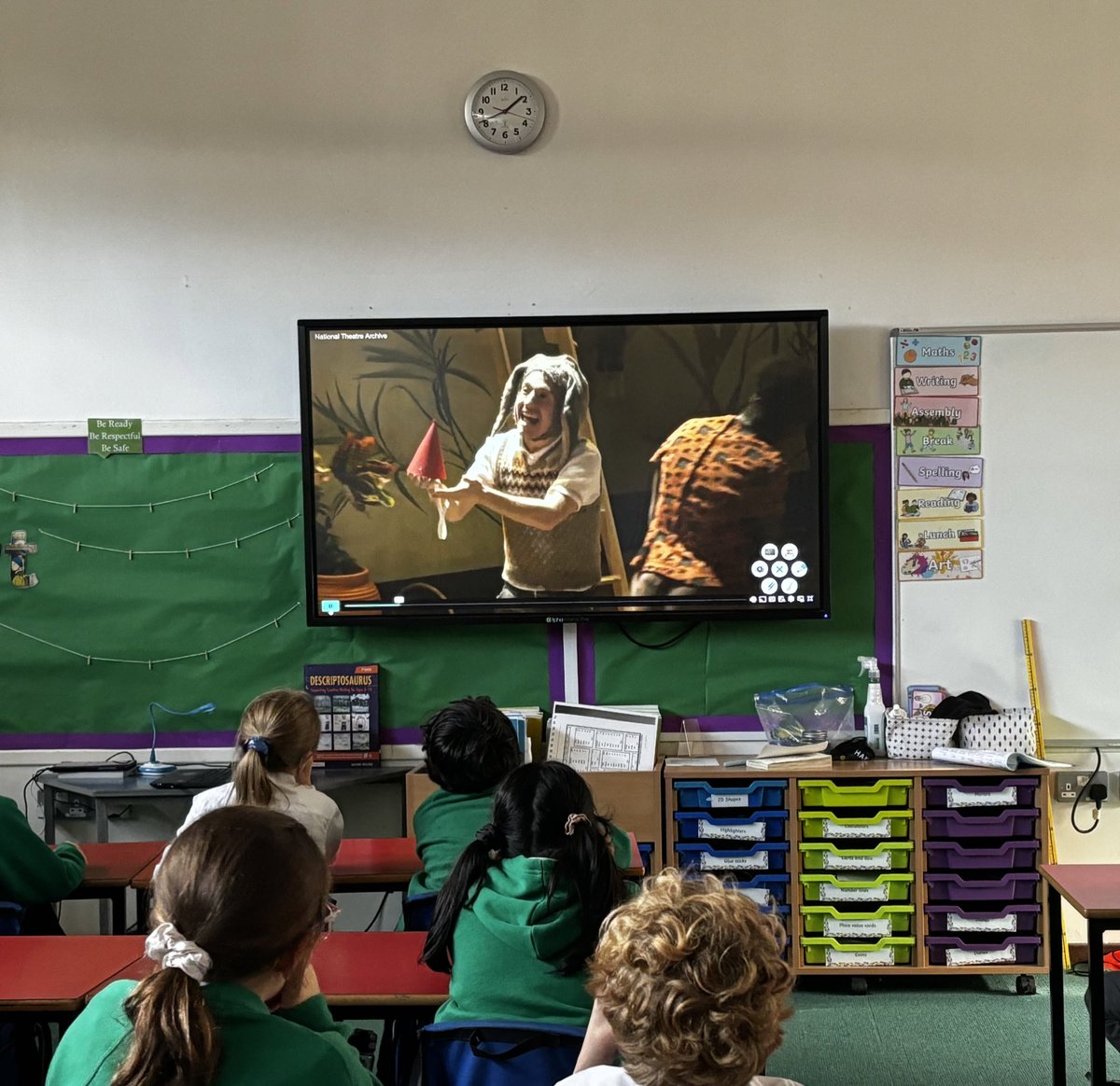 MegWebb98's tweet photo. We have had a very sophisticated afternoon in year 3 watching the I Want My Hat Back play for our marble time. @NationalTheatre @burstofbeaden https://t.co/GquMOYnJVz