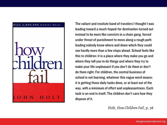 For children, the central business of school is not learning https://t.co/2q1f2Rv1Tn https://t.co/He