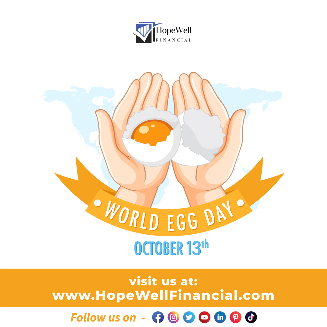 Crack a smile because it's World Egg Day! Celebrate the incredible, edible egg with us.🥚

Visit us at hopewellfinancial.com
Follow us on social media platforms

#HopewellFinancial #WorldEggDay #IncredibleEdibleEgg #Eggcited #EggcellentChoices #NutritionPowerhouse #HealthyStart