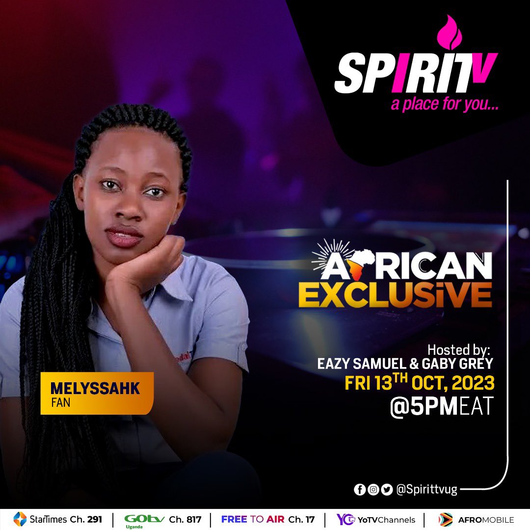 spirittvug's tweet photo. It’s #FunEdition today on #AfricanExclusive, tune in and see how fans know their favorite artists and their music today on your📺.
#SpiritTV | #APlaceForYou https://t.co/xt6msVDVN3