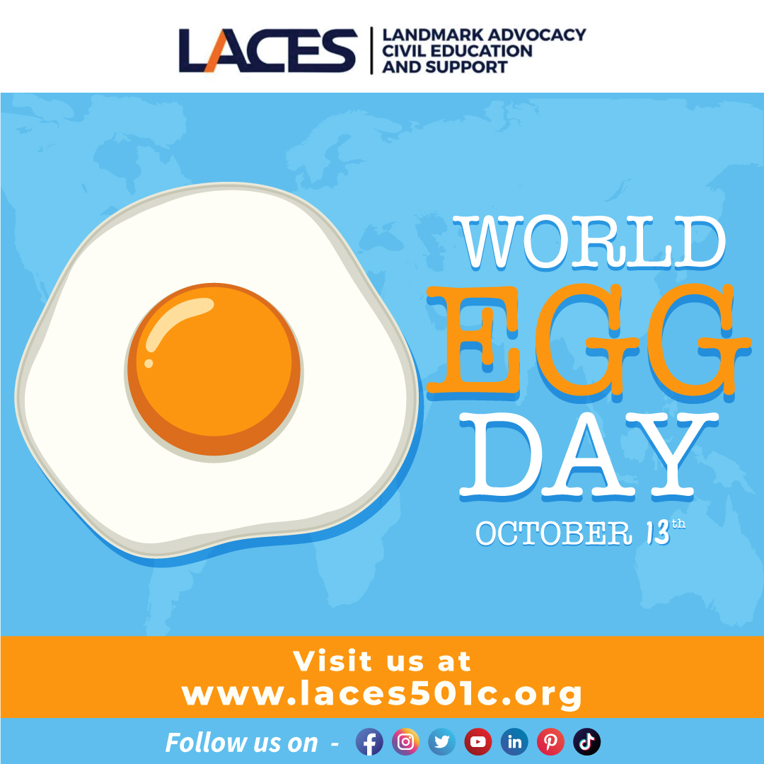 Egg-cited to celebrate the versatility and goodness of eggs on World Egg Day! How do you like your eggs? 🍳🎉

Visit us at laces501c.org
Follow us on social media platforms

#LACES #WorldEggDay #IncredibleEdibleEgg #Eggcited #EggcellentChoices #NutritionPowerhouse