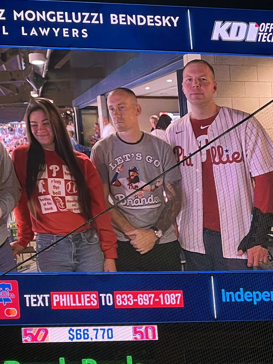 Just back to say this Piece of shit cop threw the White Power sign on the Jumbotron at the Phillies game yesterday. Dox this clown. Absolutely disgraceful <a href="/Phillies/">Philadelphia Phillies</a>