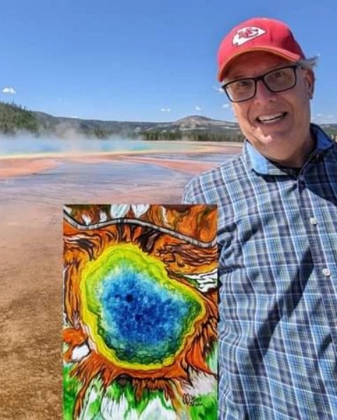 MattStarrFineA1's tweet photo. This is my painting with a view overlooking the Grand Prismatic Spring in Yellowstone National Park. https://t.co/ANx0uFAe7L
#mattstarrfineart #artoftheday #gift #giftideas #tshirts #homedecor #art #Yellowstone #prismatic #prismaticspring #spring #springs #geology #hotspring https://t.co/BfNgzObG8A