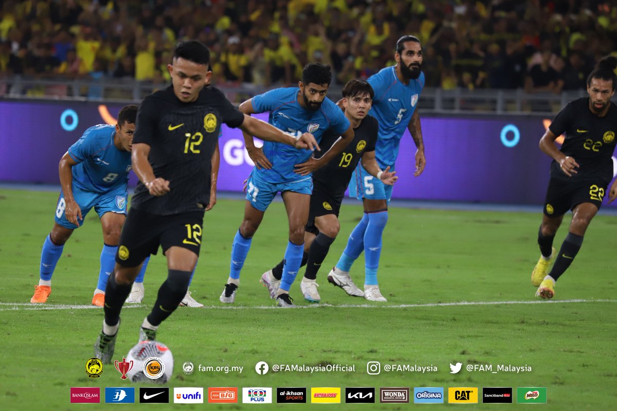 FAM_Malaysia's tweet photo. Separuh Masa

Pestabola Merdeka 2023 | Jumaat, 13 Oktober 2023

MALAYSIA 🇲🇾 3-1 🇮🇳 INDIA

⚽️ Dion Cools 7' Arif Aiman Hanapi 20' (P) Faisal Halim 42' 
⚽️ Naorem Mahesh Singh 13' 

#FAM #HarimauMalaya  #PestabolaMerdeka2023 https://t.co/skGecbjCDO