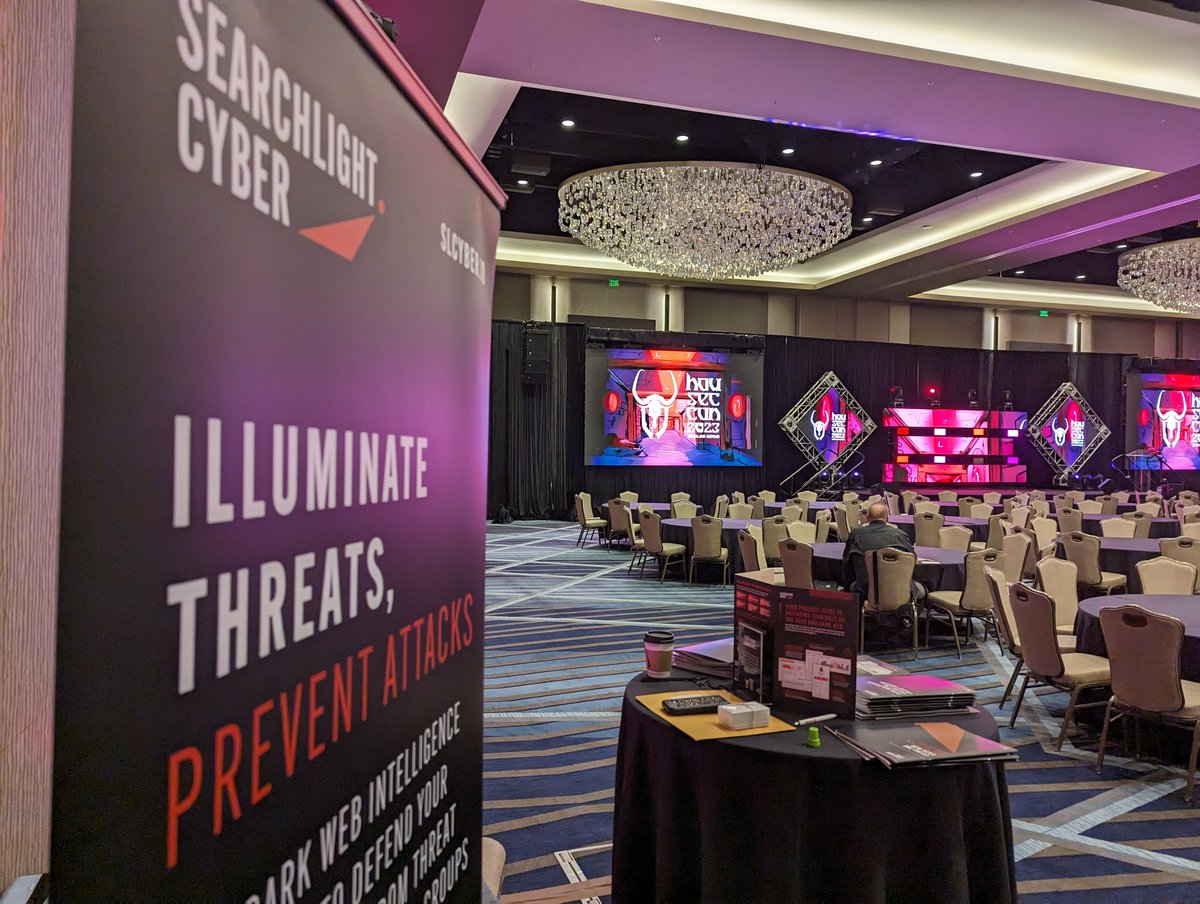 SLCyberSec's tweet image. Day 2 at Hou.Sec.Con! Thanks to everyone who came by the booth yesterday, we&apos;ve been had some great conversations at the show. Don&apos;t miss the chance to meet us on booth # 110, pick up a report or brochure, and talk all things #darkwebintelligence

#HouSecCon @HouSecCon