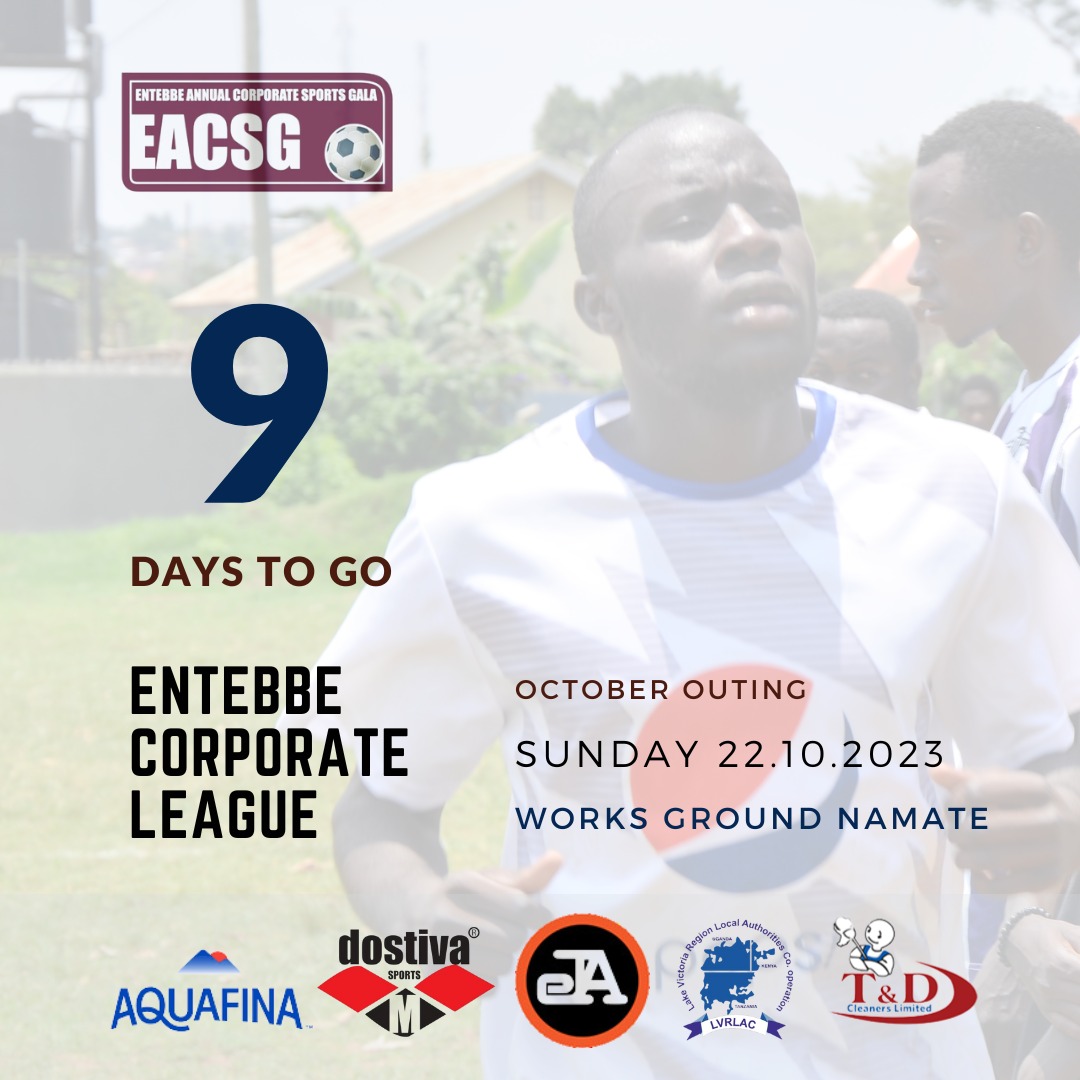 Save the date! 9 days to go.

🗓️ 22/10/2023
#ECL23 #EntebbeCorporateLeague