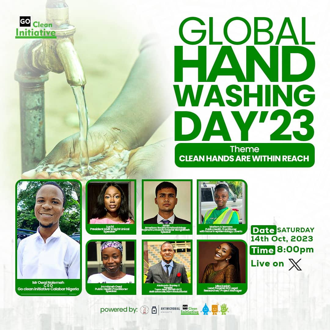 zahidhsn22's tweet photo. On the occasion of Global Hand Washing Day'23, I will be joining an online talk with some excellent experts in this field.
Time:1:00 AM, 15th Oct BD Local Time

#GlobalHandwashingDay
#CleanHandsAreWithinReach
#GoCleanInitiativeCalabar
#AmericanSocietyForMicrobiology https://t.co/C5bpsdyvzy
