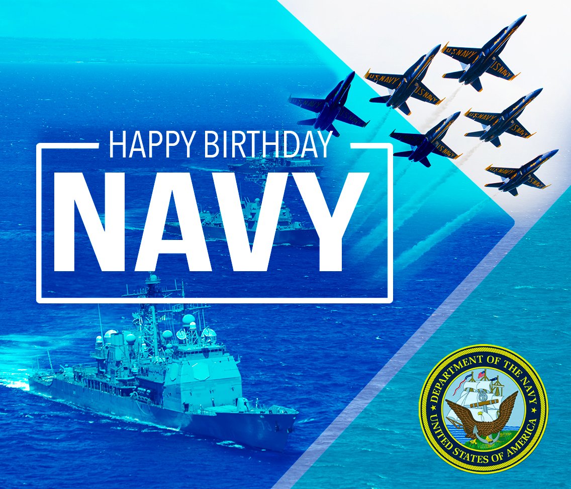 Happy Birthday to the U.S. Navy on 248 years of service to our nation! 

We stand together with the Navy as interoperable and interchangeable forces providing the Nation, Allies, and partners maritime security and safety.

 #SemperFortis and #happybirthday!