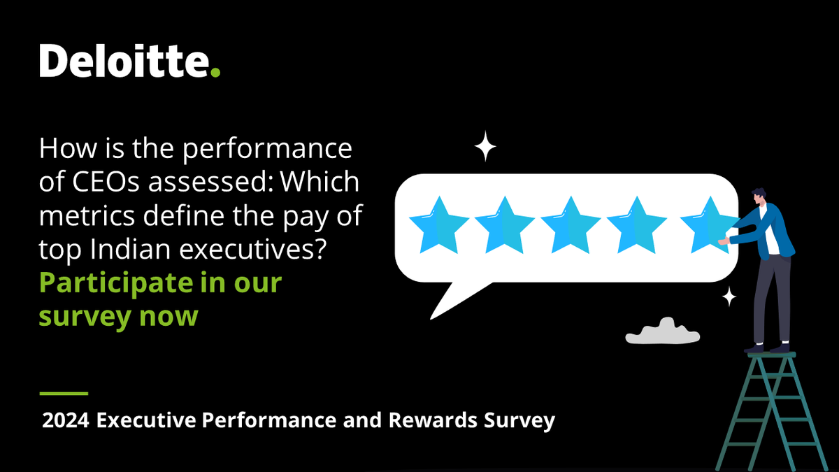 To confirm your participation, write to us at inexecrem@deloitte.com and receive a complimentary report of Deloitte India’s “Executive Performance and Rewards Survey 2024.”

Nitin Razdan, Anandorup Ghose, Dinkar Pawan

#CEO #CXO #Performance #ExecutiveCompensation #Rewards