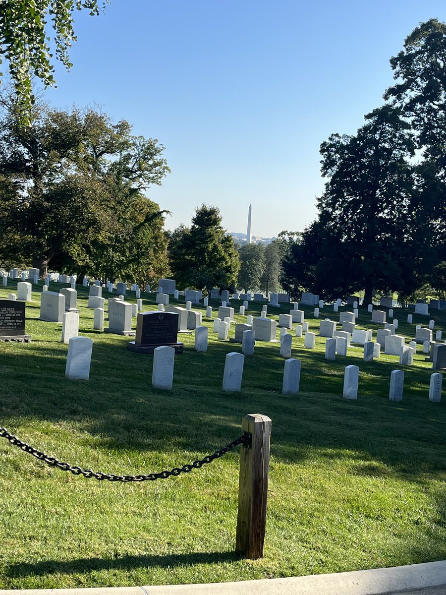 Arlington National Cemetery this morning! We are all boarded on the bus and heading home