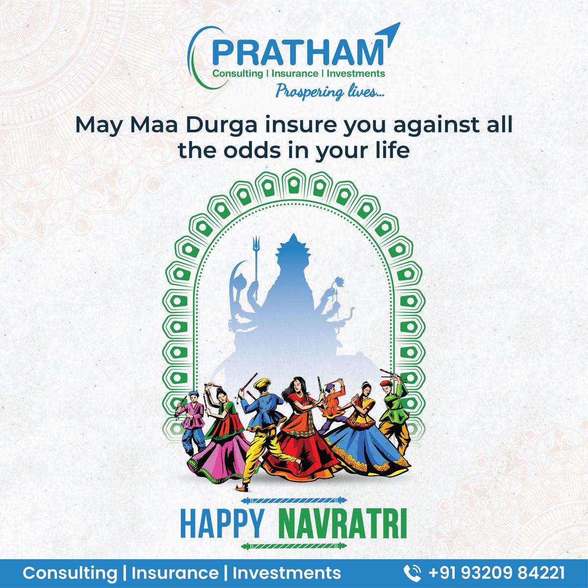 prathamservices's tweet photo. Pratham Services extends heartfelt Navratri wishes, invoking the blessings of Maa Durga to safeguard you against life's challenges. May this festive season be a protective insurance policy for your well-being and happiness. Happy Navratri!

#PrathamServices #navratri #smartinvest https://t.co/TW8wXrI8pq