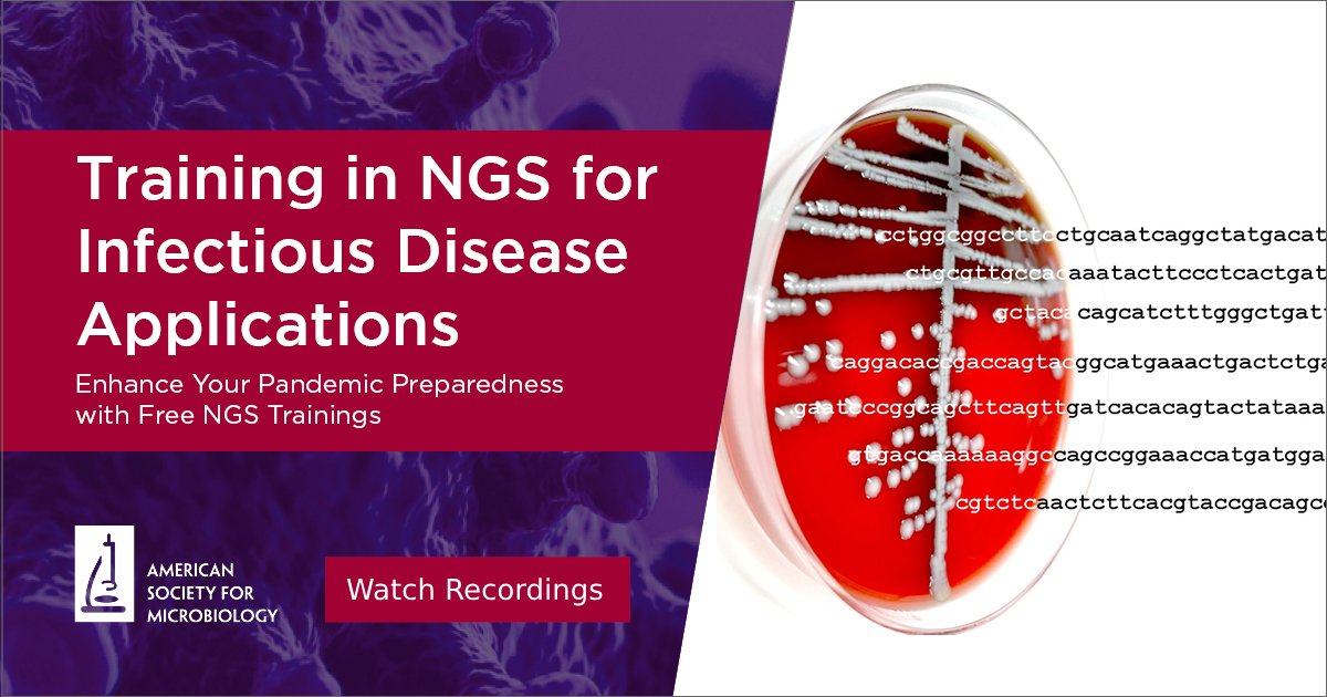 ASM is pleased to announce that the #ASMClinMicro webinar series "NGS for Infectious Disease Applications" is now available for on-demand viewing. No ASM membership needed. Enjoy this content now &amp; be sure to share w/ your colleagues! Watch the recordings: asm.social/1vq