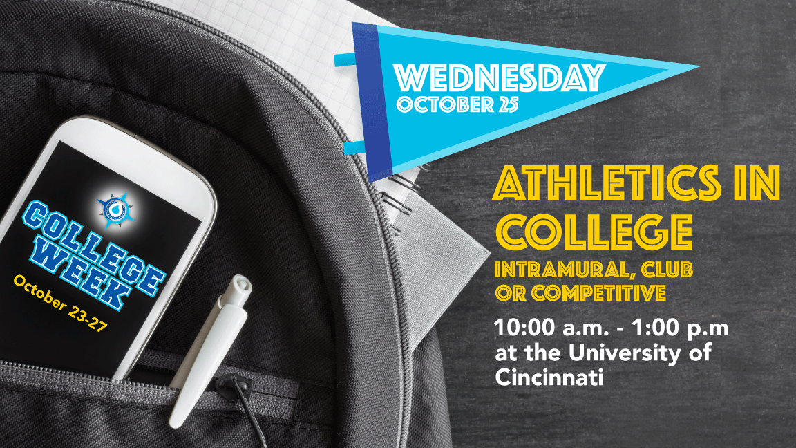 IamCPS's tweet photo. Get your game-day faces on, it's time to come learn about your options to play sports in college! Join CPS and @uofcincy for an NCAA Athletics Information Panel. 

Learn more about #CPSCollegeWeek at: https://t.co/VRR6QoJ5xy https://t.co/qO1HvykDkO