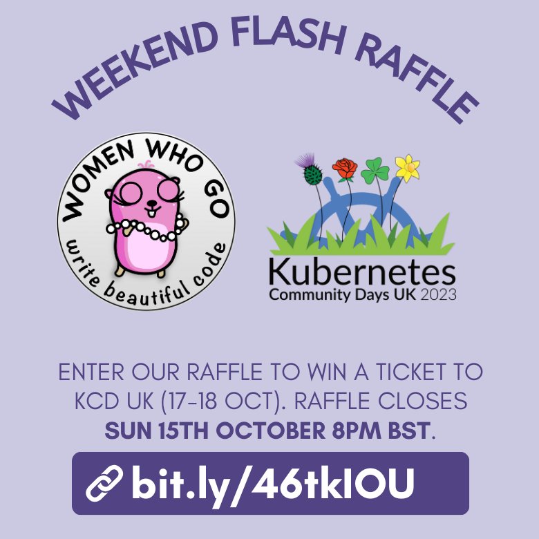 Women Who Go London (@womenwhogolndn) on Twitter photo We are thrilled to announce that the organisers of <a href="/kcduk_io/">Kubernetes Community Days UK - London</a> have gifted us with TEN FREE CONFERENCE tickets 🫶 We are running a weekend flash raffle to give away these tickets. Sign up to win 👏 bit.ly/46tkIOU Winners will be announced on Monday via email! 🥳 We are thrilled to announce that the organisers of <a href="/kcduk_io/">Kubernetes Community Days UK - London</a> have gifted us with TEN FREE CONFERENCE tickets 🫶 We are running a weekend flash raffle to give away these tickets. Sign up to win 👏 bit.ly/46tkIOU Winners will be announced on Monday via email! 🥳