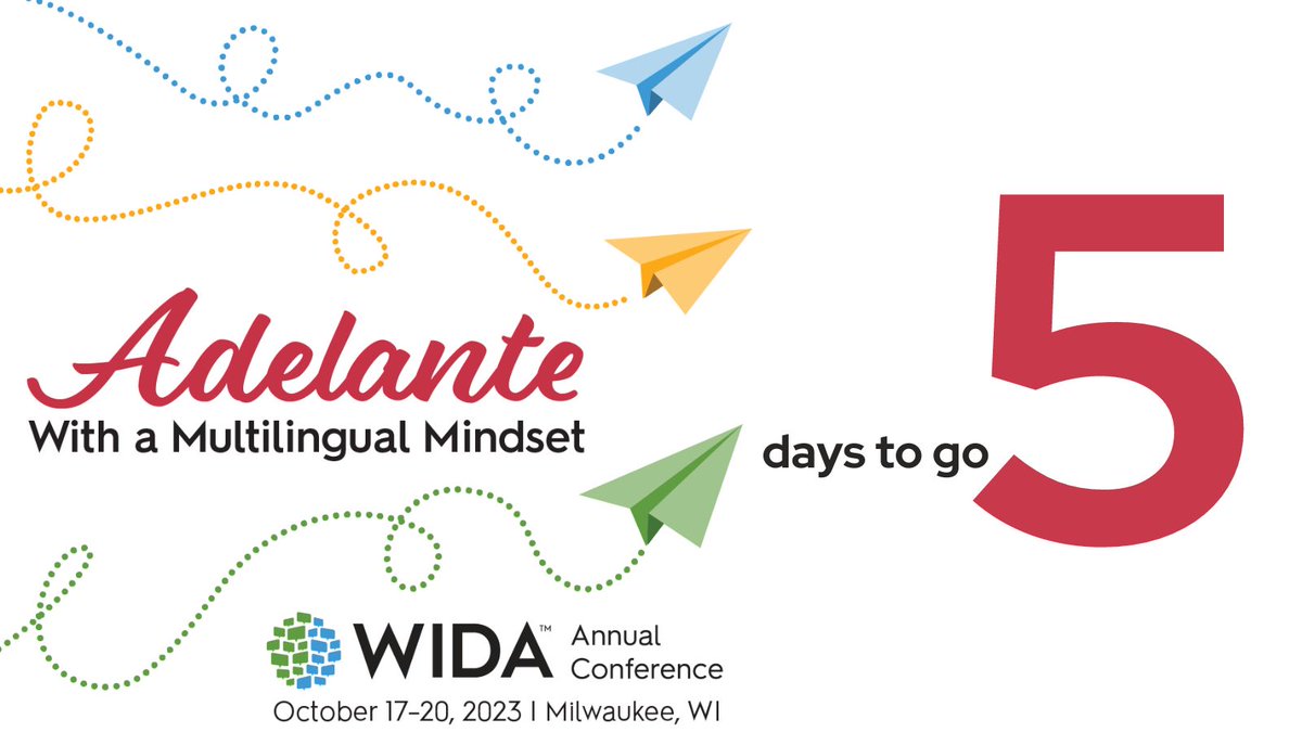 WIDA_UW's tweet photo. 5 days to go until #WIDA2023! Who else is counting down?! https://t.co/kobCme3LEh