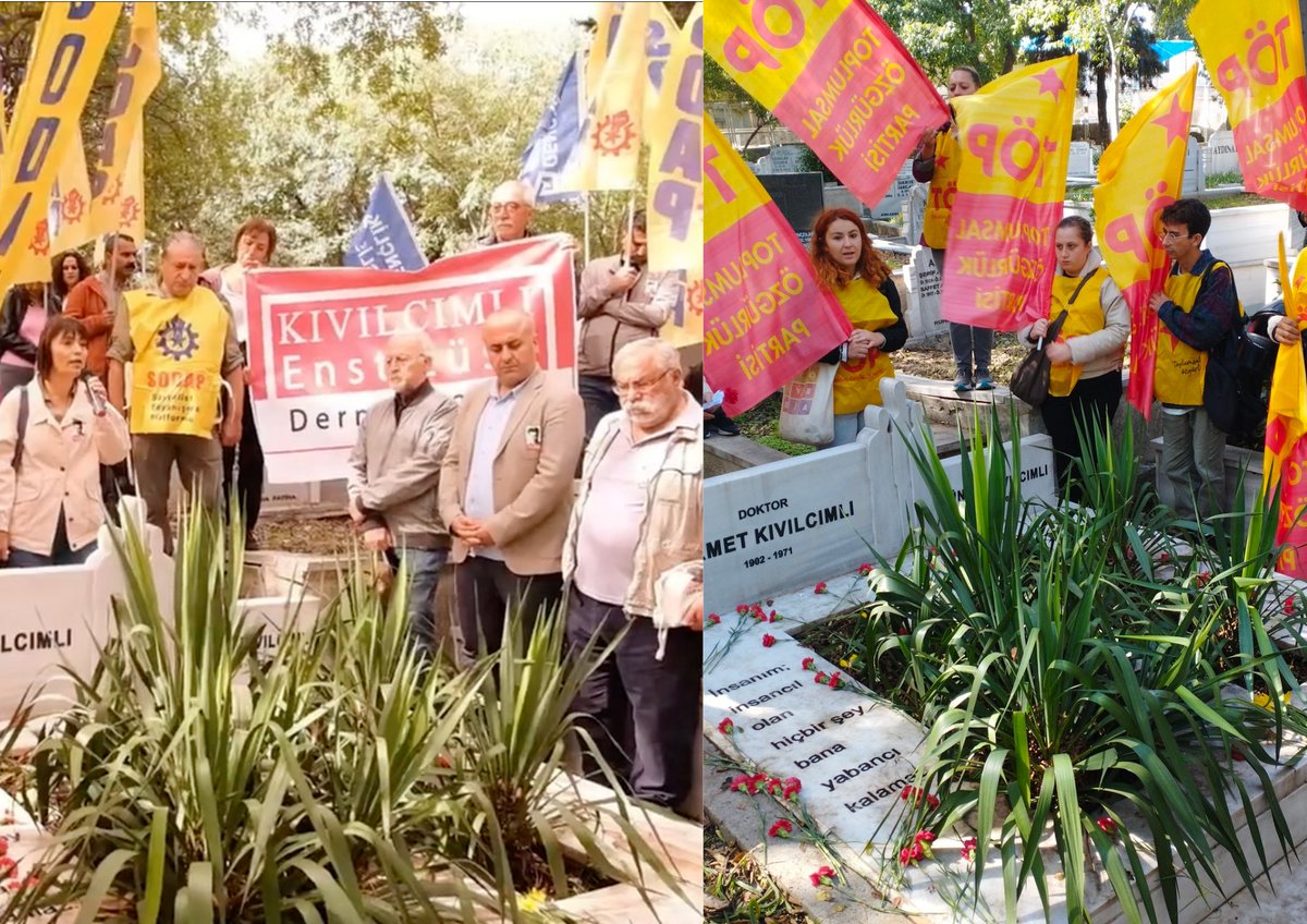 Türkiye Sosyalist Hareketi’nin önderlerinden Doktor Hikmet Kıvılcımlı, ölümünün 52. yılında mezarı başında andı. Kıvılcımlı’nın mezarı başında yapılan Sosyalist Dayanışma Platformu ve Toplumsal Özgürlük Partisi’nin anmaları:

kivilcimlienstitusu.com/dunyanin-en-ta…