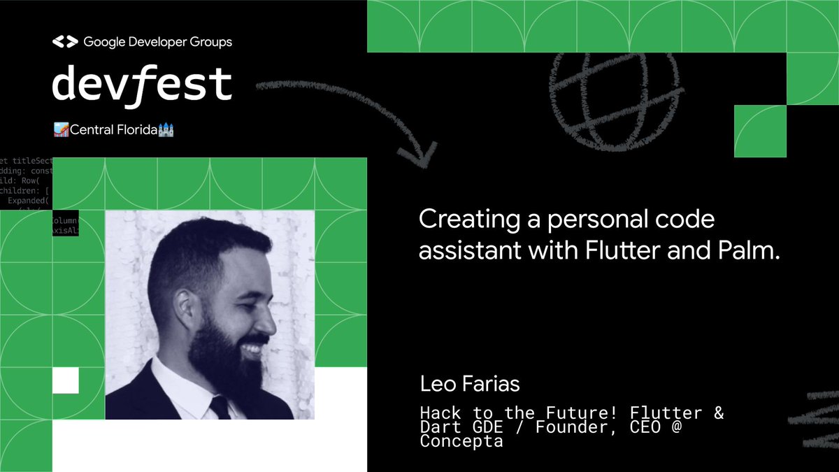 LeoAFarias's tweet image. Thrilled to dive deeper into the exciting fusion of Flutter and PaLM #flutterdev #palmapi #devfestfl