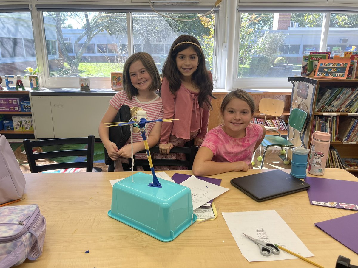 jaclynguidice's tweet photo. What a great day in Ms. Karfinkel’s WINGS class @OldMillPride. Ss collaborated, problem solved, and thought critically to build the tallest structure possible using tape, string, spaghetti and a marshmallow! They connected the experience to Going Places by Peter &amp; Paul Reynolds. https://t.co/0hZVkV2Yvr