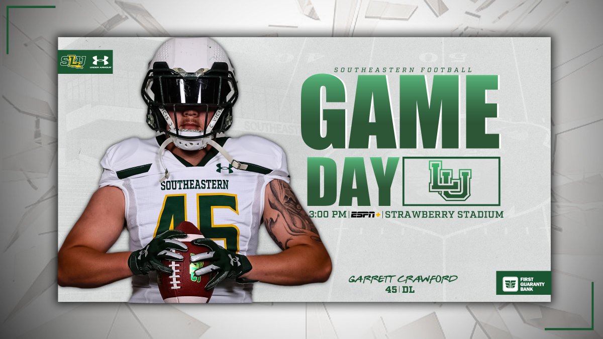 LionUpFootball's tweet photo. 🏈Game 7 | vs. Lamar | Homecoming | Game Sponsor: @FGBank 
📍Strawberry Stadium | Hammond, America
⏰3 p.m.
📺ESPN+
📻Kajun 107.1 | The Highway 104.7 FM | The Boss 103.7 FM/WFPR 1400 AM
💻https://t.co/ZxHKisCYdH
🎧https://t.co/sW5uAWM60V
📊https://t.co/MohPwZRLC5
🦁#LionUp https://t.co/uP8yBaDH8k