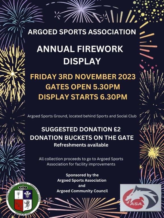 Pop that reminder in the calendar folks. Three weeks today on the 3rd November, we’ll be starting the weekend with a bang! Join us from 5.30pm, Argoed Sports and Social Club, CH7 6SZ and bring your family and friends! #fireworks #community #familyevent #flintshire