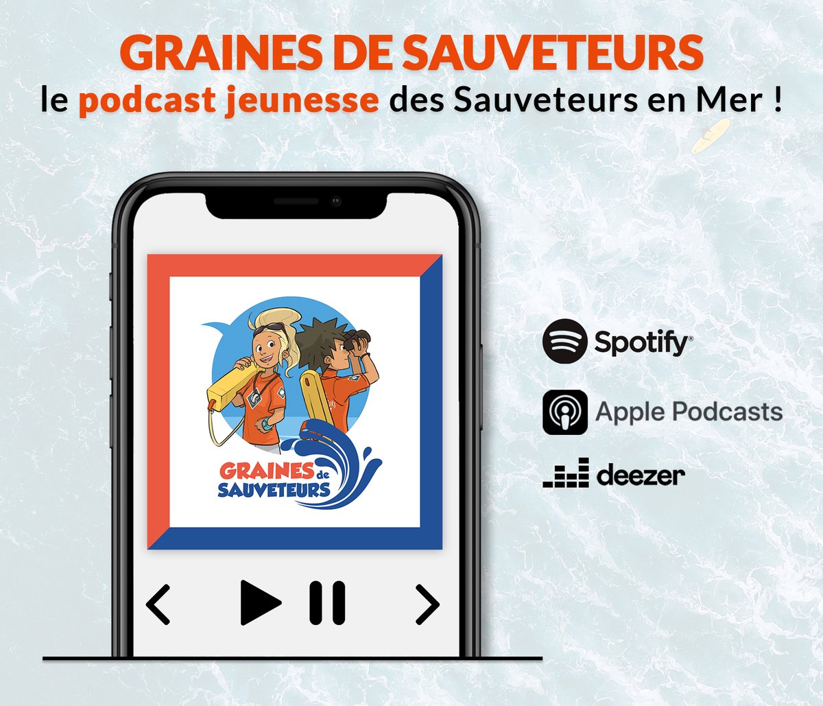 Léa et moi, on est des Graines de Sauveteurs 🌊 (Re)découvre nos #podcasts Graines de Sauveteurs, le #podcast jeunesse des #SauveteursenMer #SNSM 🎙️ RDV sur toutes les plateformes d'écoute ou sur notre site internet réalisé en partenariat avec la <a href="/MAIF/">MAIF</a> 👉🏻 grainesdesauveteurs.com/podcasts