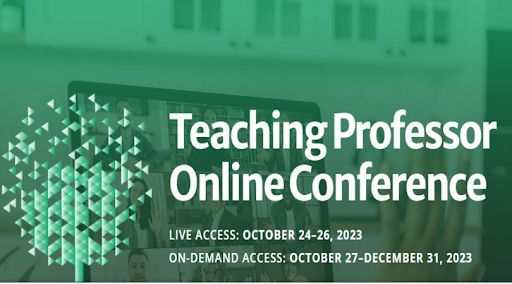 10_times's tweet image. The Teaching Professor Online Conference is bursting with research-based, classroom-tested ideas for better teaching. 

 To know more: buff.ly/3FhTej8

#TeachingProfessor #TeachingConference #HigherEd #OnlineLearning #Pedagogy
#TeachingStrategies #StudentSuccess