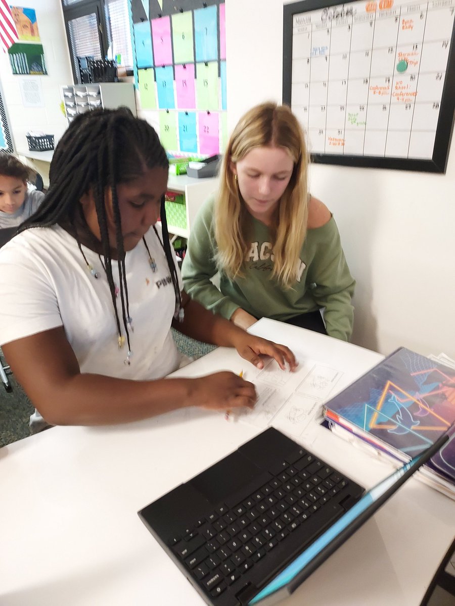 Middle school students coming to help tutor 5th graders with Math and Reading = win-win!! 
#glcsryan