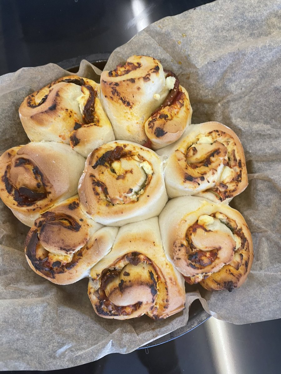 MissARonald's tweet photo. @LuttHigh what an incredible week with year 7 food! Bread week and pizza pinwheels @BritishBakeOff https://t.co/nWc8Tr2RS4