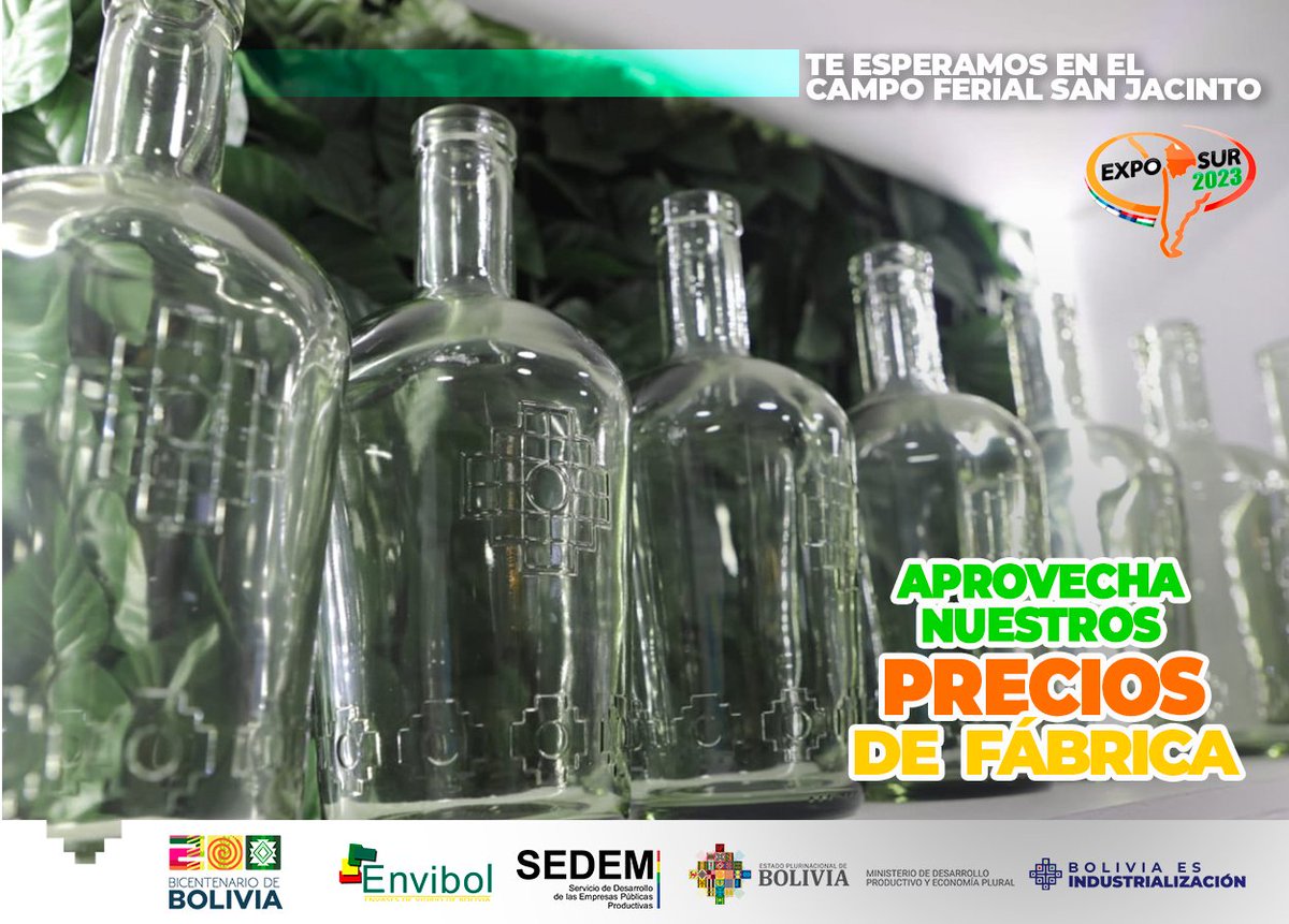 EnvasesB's tweet image. ¡No te pierdas la oportunidad! Te invitamos a visitar nuestro stand en #SEDEM y #ENVIBOL en el Campo Ferial San Jacinto del 12 al 22 de octubre. Descubre nuestros productos y aprovecha las promociones en la adquisición de nuestros envases.  #HechoEnBolivia ¡Te esperamos!