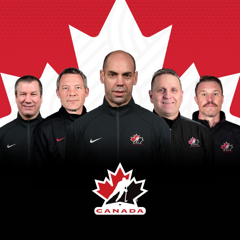 HockeyCanada's tweet photo. We've got our coaches for #WorldJuniors! 🍁

Voici nos entraîneurs pour le #MondialJunior! 🍁

HC/EC: Alan Letang

AC/EA: Gilles Bouchard

AC/EA: Shaun Clouston

AC/EA: Scott Walker

GC/EG: Justin Pogge
