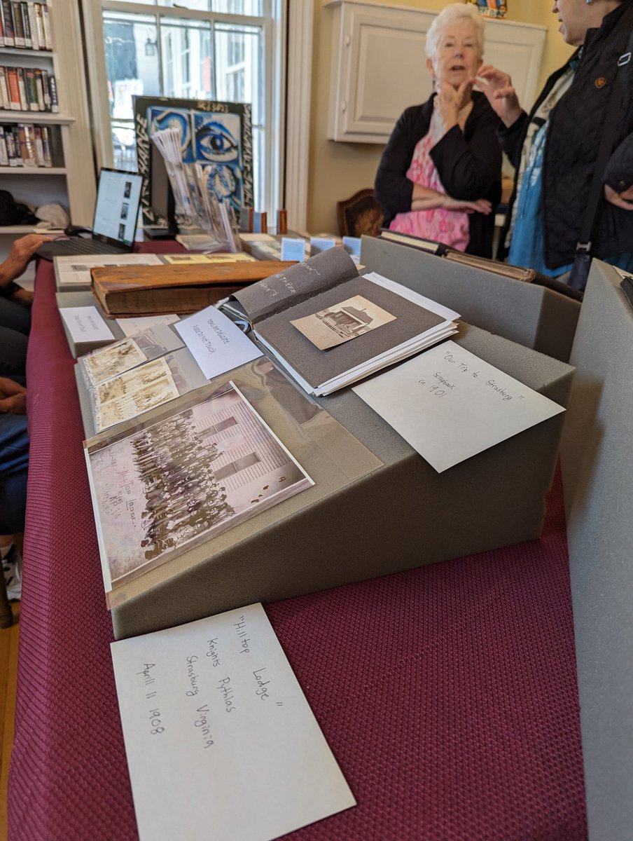 ZachHottel's tweet photo. Today I popped up at the Strasburg Library to continue our #archivesmonth celebration.
Over 20 people visited to see unique local history materials and to connect with their community.
#archivesmonthva #local #history #archivistatwork https://t.co/3Zpq4Oq32L