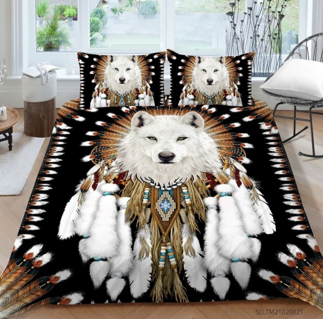 #Gazagenocide #HamasTerrorist #IsraelFightsBack #Hamas_is_ISIS 
#native #NativeAmericans #NativeAmerican #wolf #nativewolf #bedcover 
You can order this awesome nativewolf cover from this link.
nativeslovershop.com/collections/ho…