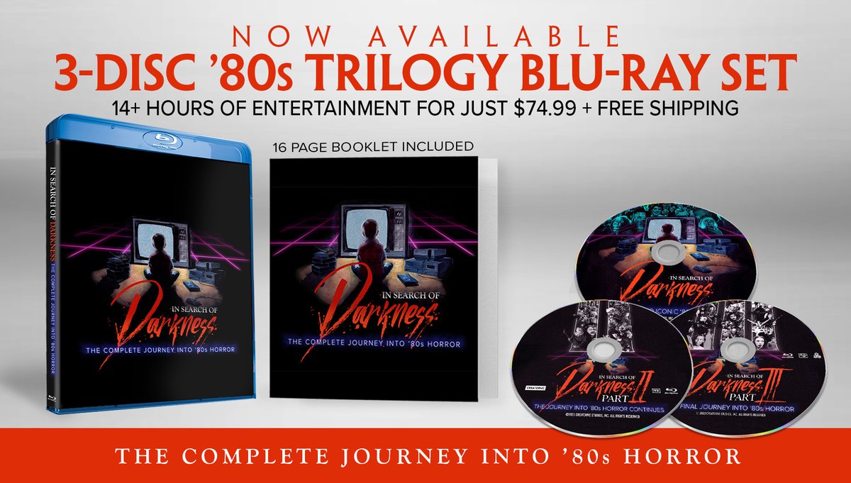 80sfantasydoc's tweet photo. Available on Blu-ray again for a limited time only, the #InSearchofDarkness ’80s Trilogy offers 14+ hours of ‘80s Horror entertainment for just $74.99 including free shipping for Christmas. Reserve your copy at https://t.co/gM1WixixHr now!

#insearchoflegends #80sfantasy #fantasy https://t.co/dV3rTvQdee