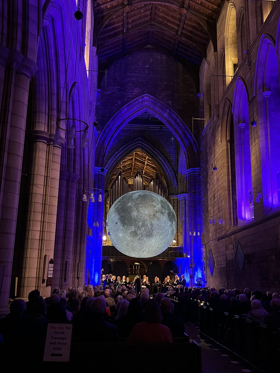 Great to be reunited with @lukejerram Museum of the Moon this time in @HexhamAbbey. #atmospheric #touring