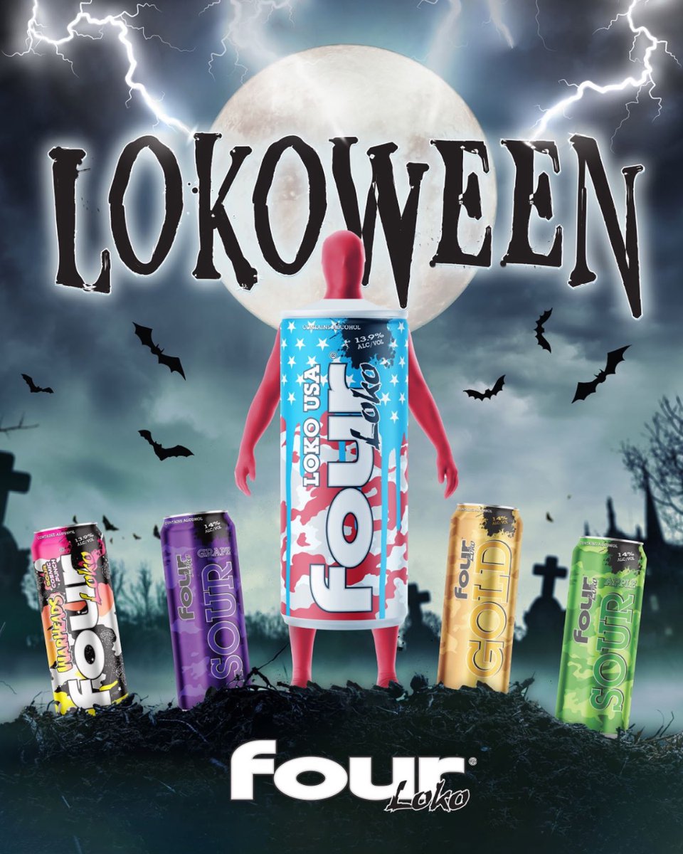 KayBevDist's tweet photo. Struggling to pick a Halloween costume this year? Four Loko's got you covered! #Lokoween https://t.co/ntzbqI6L9C