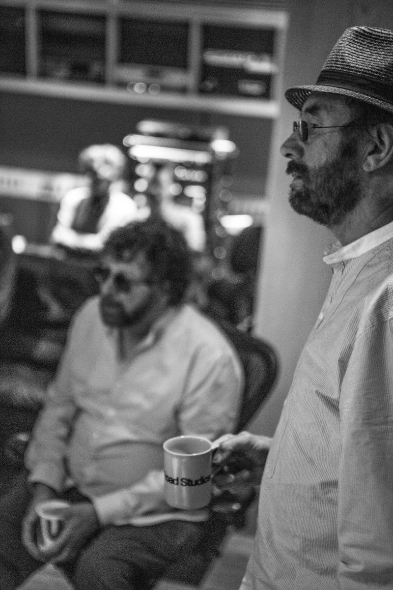 Listening back. At Abbey Road recording 'That's What Happens' 2013. pic by Dan Massie.