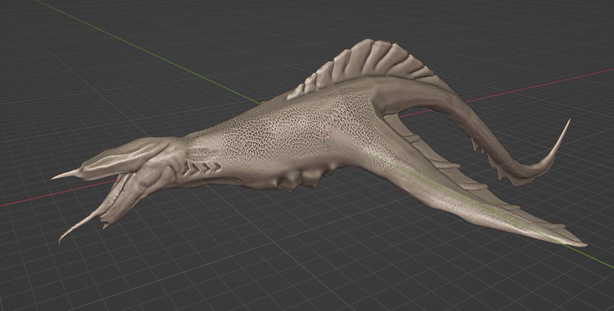 SEA DRAGON (I am gonna retopo, texture, and animate it, I wanted to try a big project) #roblox #RobloxDev #RobloxDevs #blender #robloxmodeler